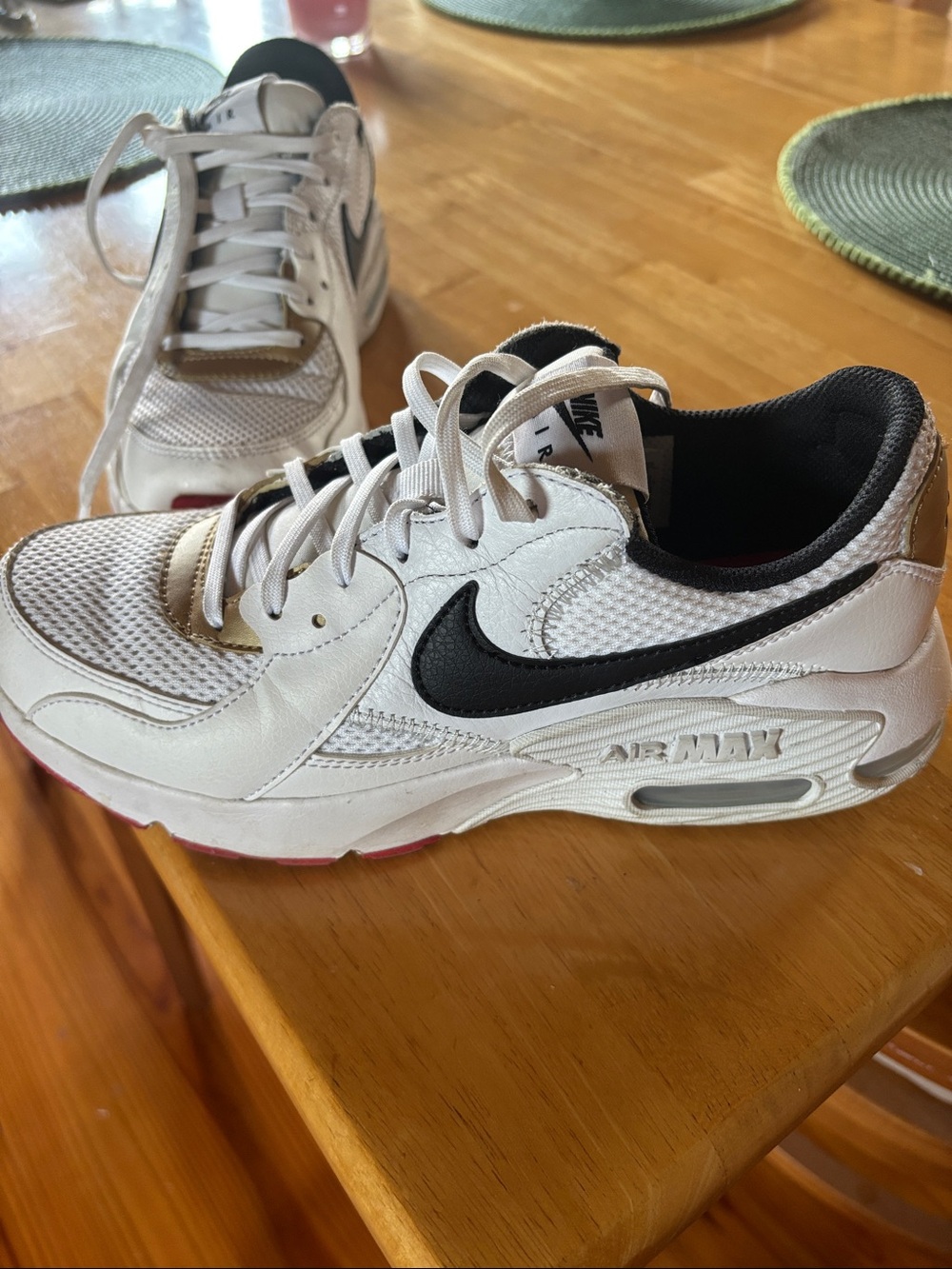 Nike Women’s White and Black Air Max Athletic Sneakers